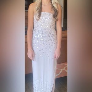 Beaded light pink formal dress